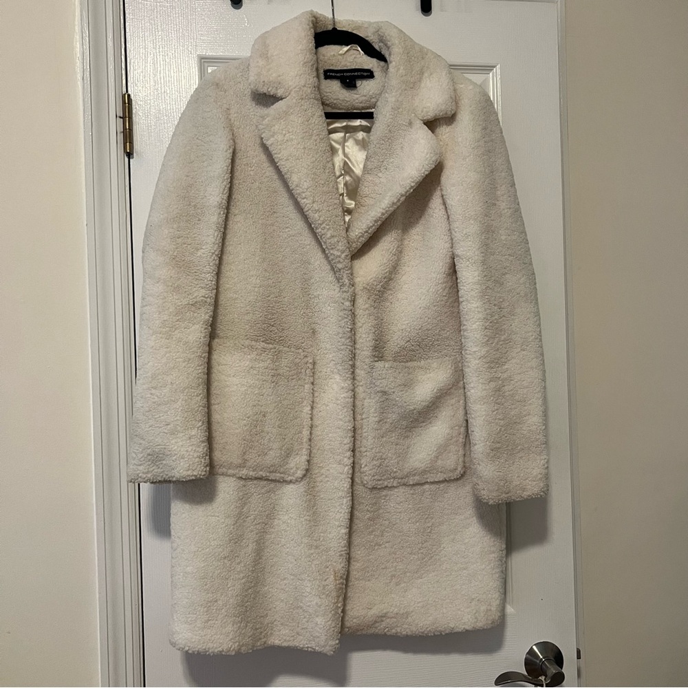 French Connection Boucle Teddy Coat